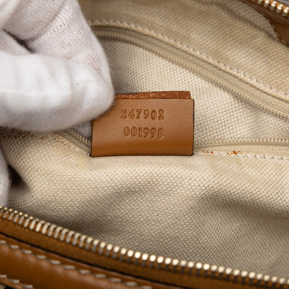 Pre-Loved Gucci Diamante Canvas Sukey Satchel - Picture 7 of 10